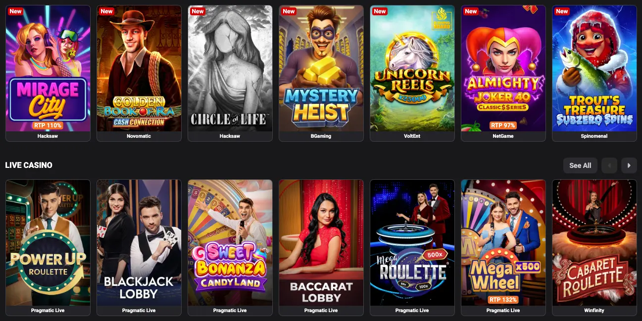 Dionyx Casino Games